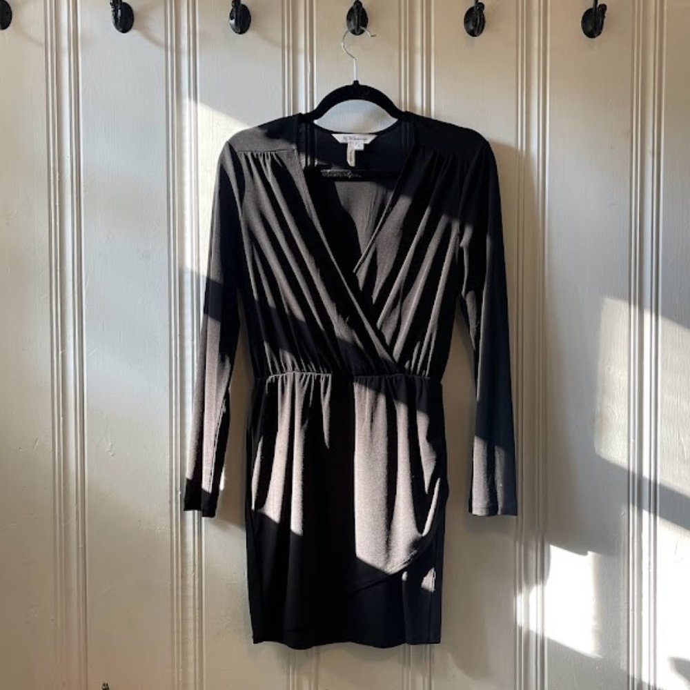 BCBGeneration- Black Faux Wrap Dress